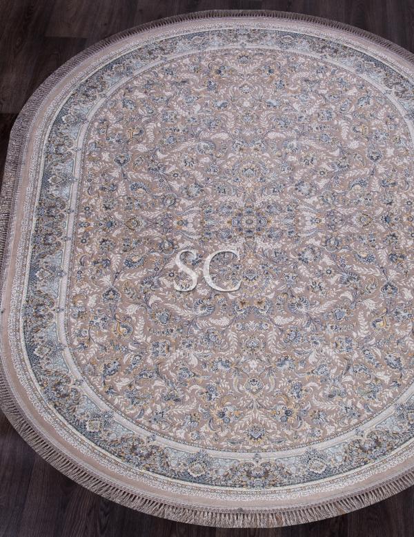 Ковер Иранский Farsi 1200 G256 light grey овал